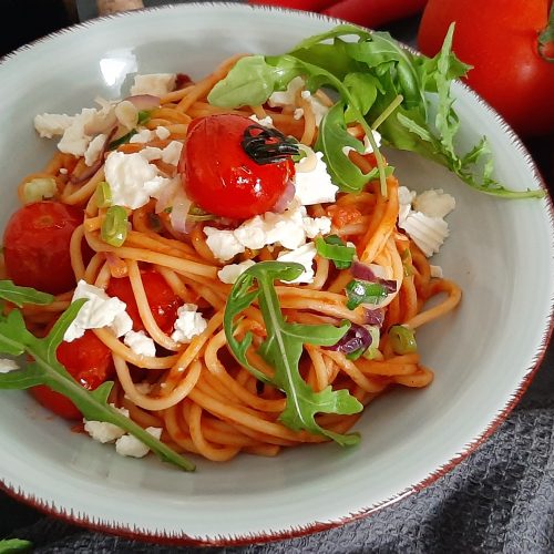 Spaghetti mit Hirtenkäse